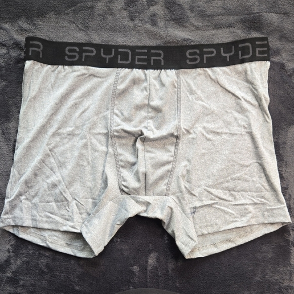 Spyder Gray Boxer Briefs Cotton Blend - Picture 1 of 4
